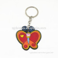 Yiwu Manre butterfly shaped silicone keychain 2d rubber keychain custom pvc keychain manufacturers